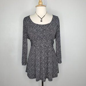 Oh Baby by Motherhood Irregular Polka Dot Tie Back Maternity Top Size L